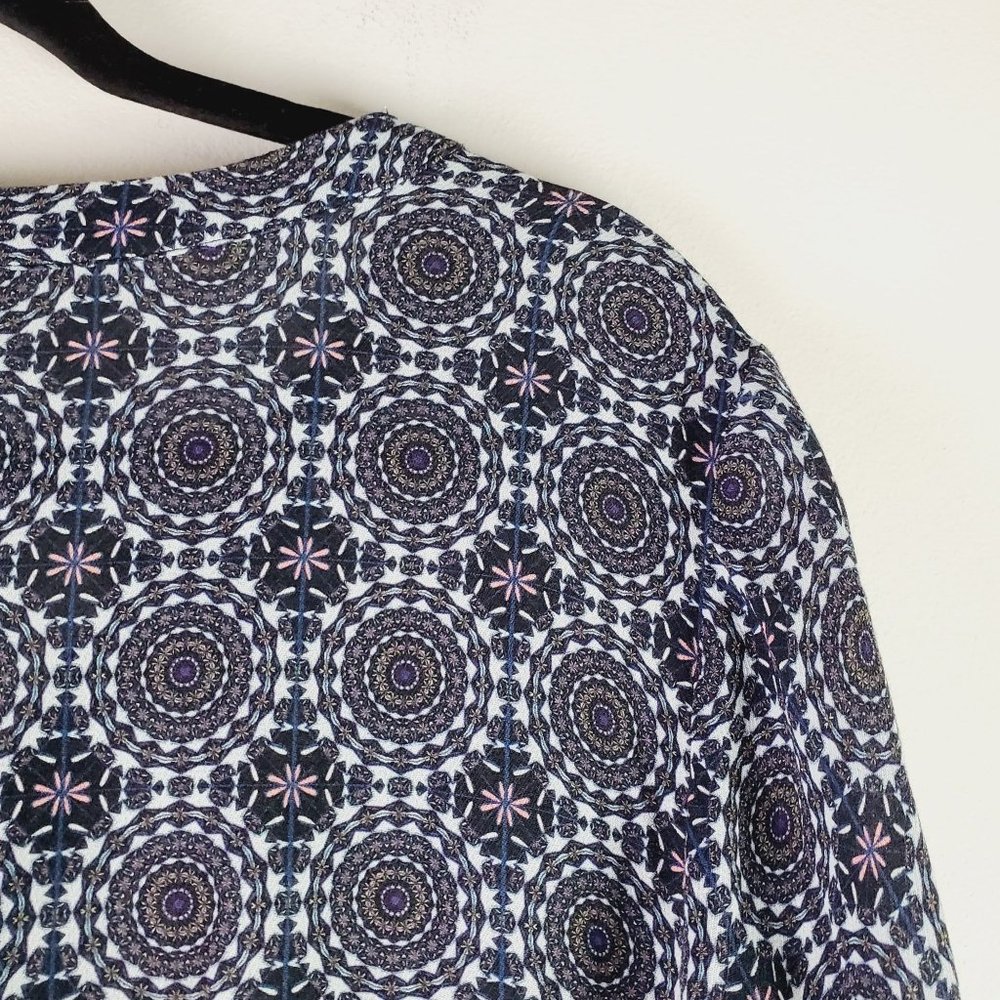 Pure Collection Circular Geometric Viscose Lagenlook Dress Sz 12 - Picture 9 of 10